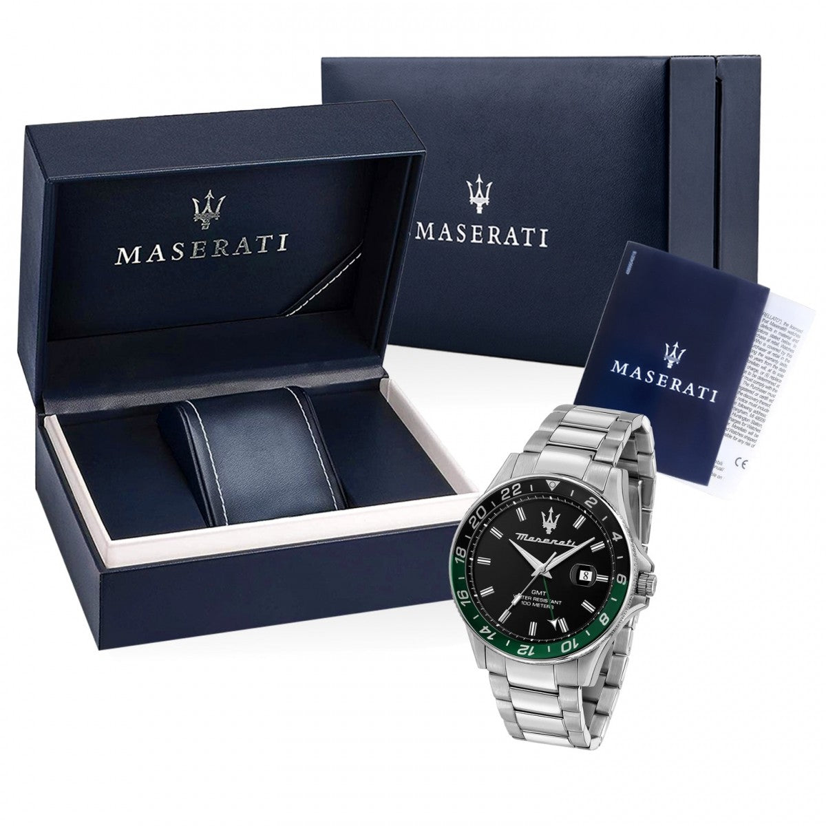  Shop Authentic Maserati SFIDA Chronograph Black Dial Silver Steel Strap Watch For Men - R8853140005 - Luxxuri