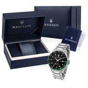  Shop Authentic Maserati SFIDA Chronograph Black Dial Silver Steel Strap Watch For Men - R8853140005 - Luxxuri