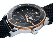  Shop Authentic Breitling Superocean Heritage II B20 42mm Black Dial Black Mesh Bracelet Mens Watch - UB2010121B1S1 - Luxxuri
