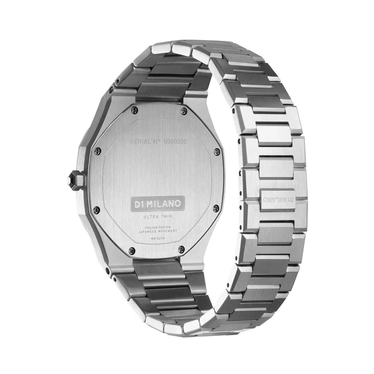 D1 Milano Ultra Thin Blue Dial Silver Steel Strap Watch for Men - D1-UTBJ09