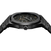 D1 Milano Ultra Thin Two Tone Black Steel Strap Watch for Men - D1-UTBJ31