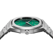 D1 Milano Ultra Thin Green Dial Silver Steel Strap Watch for Men - D1-UTBJ37