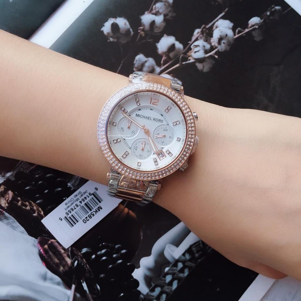  Shop Authentic Michael Kors Parker White Dial Two Tone Steel Strap Watch for Women - MK5820 - Luxxuri