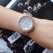  Shop Authentic Michael Kors Tibby Multifunction White Dial Two Tone Steel Strap Watch For Women - MK6825 - Luxxuri