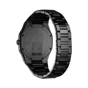 D1 Milano Ultra Thin Shadow Black Dial Black Steel Strap Watch for Men - D1-UTBJSH