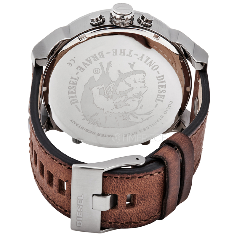  Shop Authentic Diesel Mr Daddy Quartz Grey Dial Brown Leather Strap Watch For Men - DZ7413 - Luxxuri