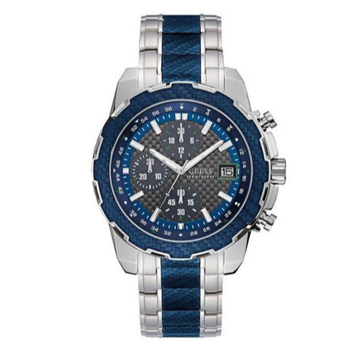  Shop Authentic Guess Octane Chronograph Blue Dial Two Tone Steel Strap Watch for Men - W1046G2 - Luxxuri