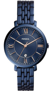  Shop Authentic Fossil Jacqueline Blue Dial Blue Steel Strap Watch for Women - ES4094 - Luxxuri