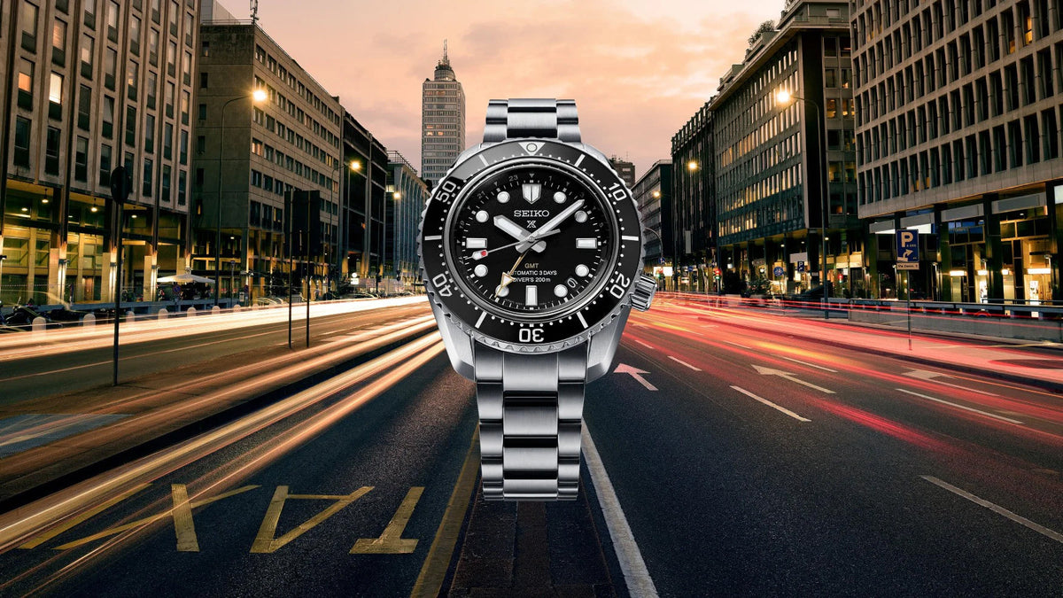  Shop Authentic Seiko Prosprex Dark Depths GMT Automatic Black Dial Silver Steel Strap Watch For Men - SPB383J1 - Luxxuri