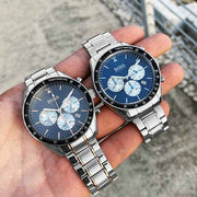  Shop Authentic Hugo Boss Chronograph Blue Dial Silver Steel Strap Watch for Men - 1513630 - Luxxuri