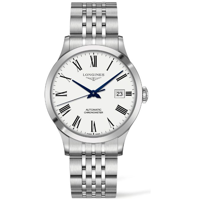 Shop Authentic Longines Record Automatic Stainless Steel 40mm Watch for Men - L2.821.4.11.6 - Luxxuri
