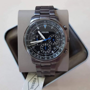 Shop Authentic Fossil Goodwin Chrono Analog Black Dial Grey Steel Strap Watch for Men - FS5518 - Luxxuri