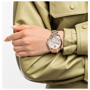  Shop Authentic Michael Kors Bradshaw Chronograph White Dial Two Tone Steel Strap Watch For Women - MK7258 - Luxxuri