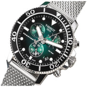  Shop Authentic Tissot Seastar 1000 Chronograph Green Dial Silver Mesh Bracelet Watch For Men - T120.417.11.091.00 - Luxxuri