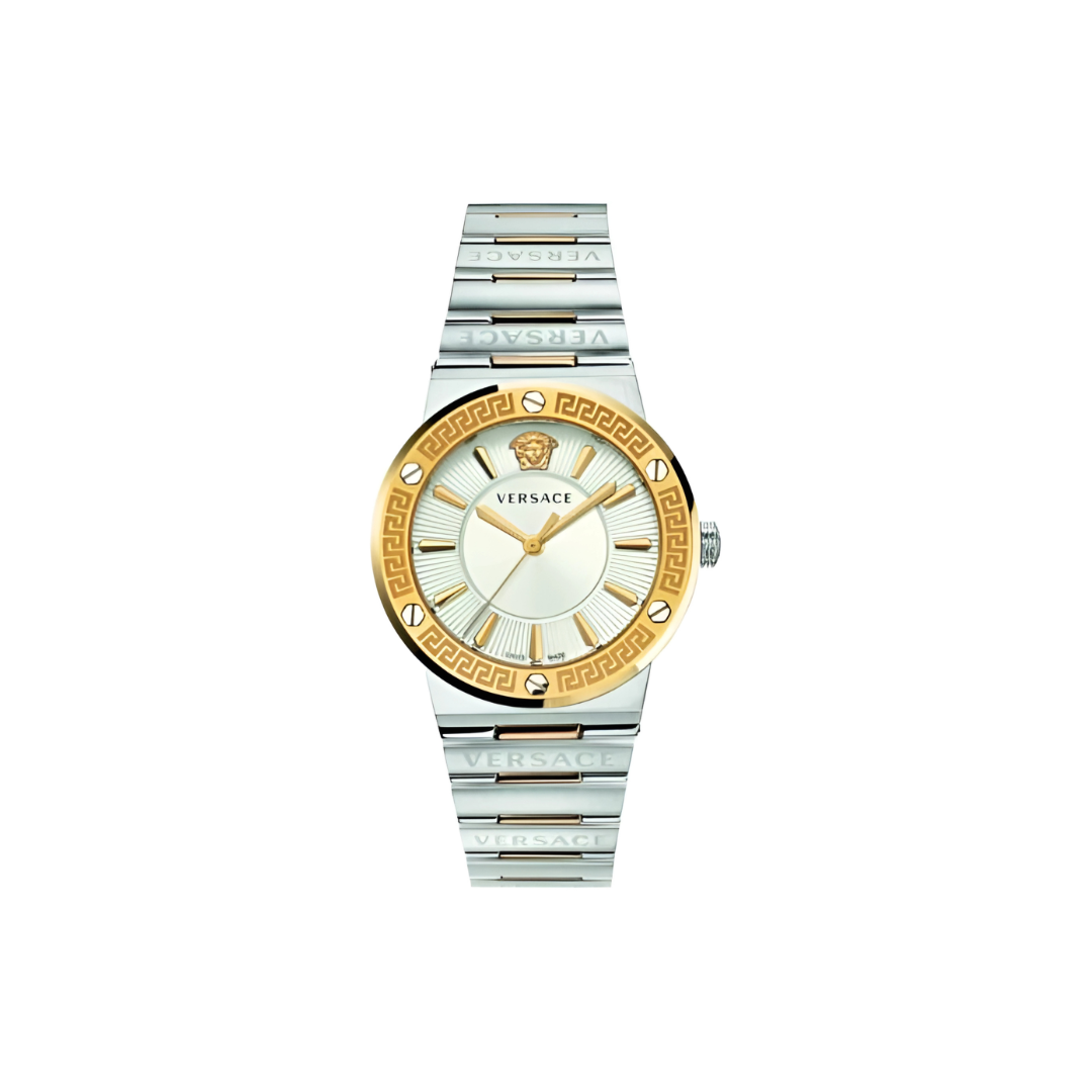  Shop Authentic Versace Hellenyium Green Dial Two Tone Steel Strap Watch for Women - VEVH00620 - Luxxuri