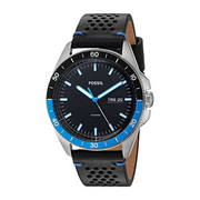  Shop Authentic Fossil Sport 54 Day Date Black Dial Black Leather Strap Watch for Men - FS5321 - Luxxuri
