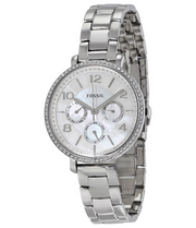  Shop Authentic Fossil Jacqueline Multi-Function Mother of Pearl Dial Silver Steel Strap Watch for Women - ES3755 - Luxxuri