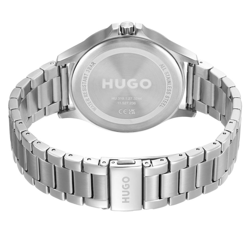  Shop Authentic Hugo Boss Governer Black Dial Silver Steel Strap Watch for Men - 1513488 - Luxxuri