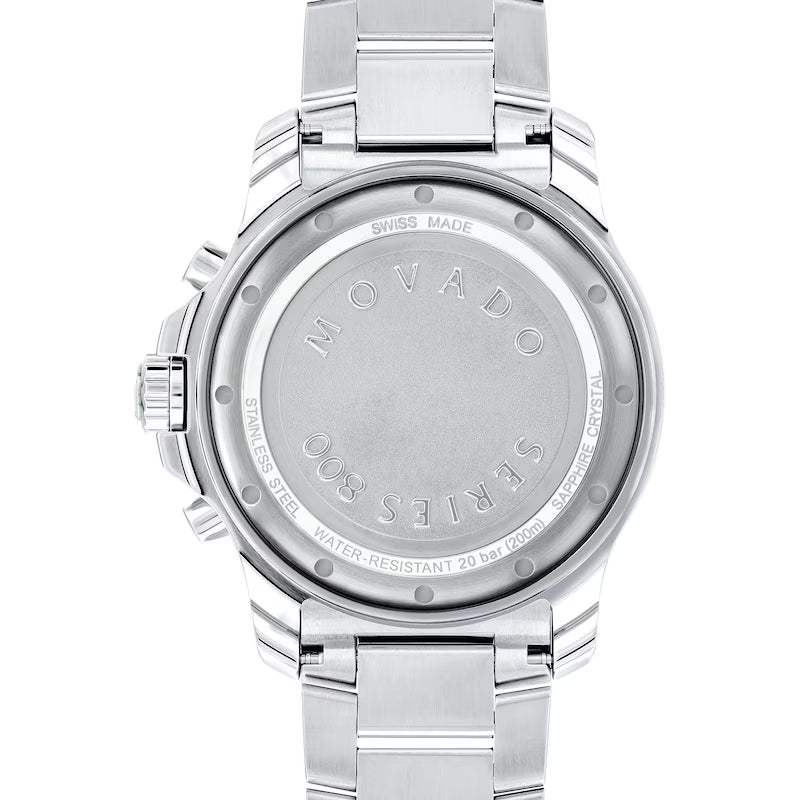  Shop Authentic Movado Series 800 Chronograph Blue Dial Silver Steel Strap Watch For Men - 2600141 - Luxxuri