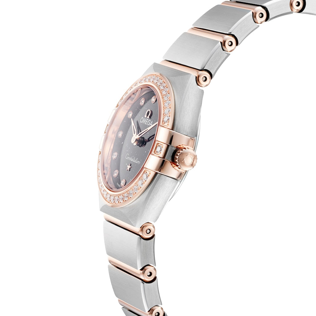  Shop Authentic Omega Constellation Quartz Diamonds Blue Dial Two Tone Steel Strap Watch for Women - 131.25.25.60.53.002 - Luxxuri
