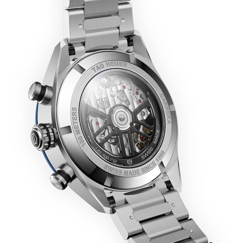  Shop Authentic Tag Heuer Carrera Chronograph Blue Dial Silver Steel Strap Watch for Men - CBN2A1A.BA0643 - Luxxuri