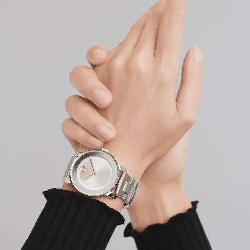 Shop Authentic Movado Bold Silver Dial Silver Steel Strap Watch For Women - 3600084 - Luxxuri