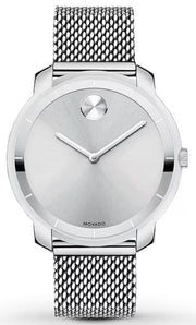  Shop Authentic Movado Bold Silver Dial Silver Mesh Bracelet Watch For Women - 3600241 - Luxxuri