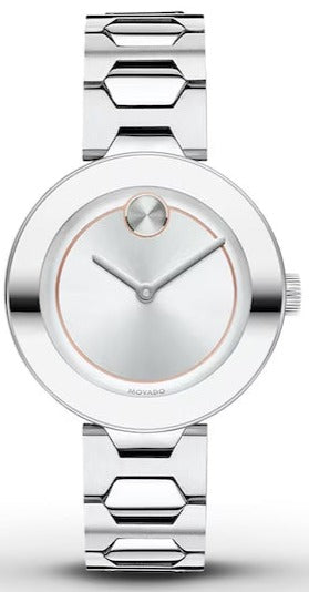  Shop Authentic Movado Bold Silver Dial Silver Steel Strap Watch For Women - 3600381 - Luxxuri