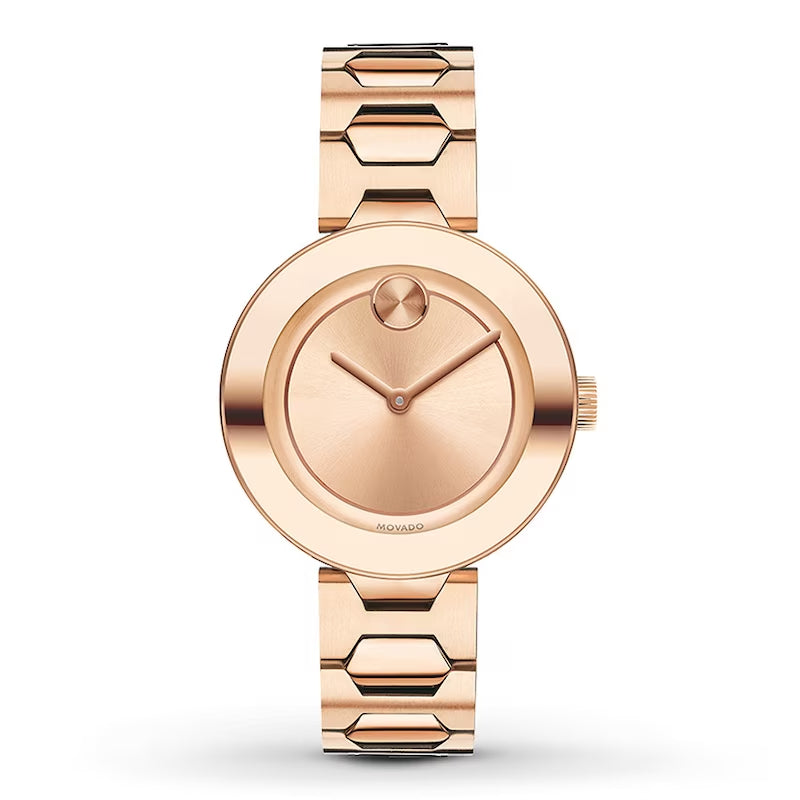  Shop Authentic Movado Bold Rose Gold Dial Rose Gold Steel Strap Watch for Women - 3600387 - Luxxuri