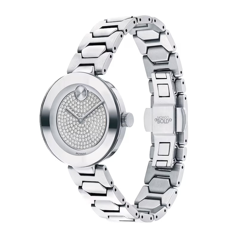  Shop Authentic Movado Bold Silver Dial Silver Steel Strap Watch For Women - 3600567 - Luxxuri