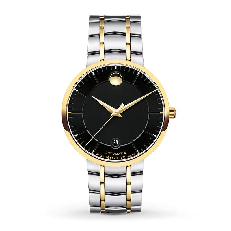  Shop Authentic Movado 1881 Automatic Black Dial Two Tone Steel Strap Watch For Men - 0606916 - Luxxuri
