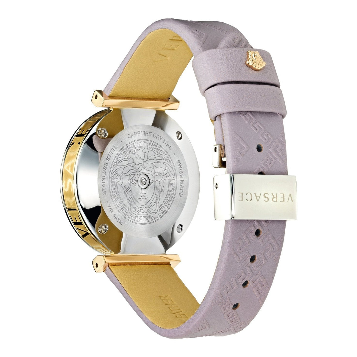  Shop Authentic Versace V-Twist Quartz Purple Dial Purple Leather Strap Watch for Women - VELS00219 - Luxxuri