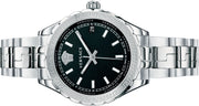  Shop Authentic Versace Hellenyium Black Dial Silver Steel Strap Watch for Women - V12020015 - Luxxuri