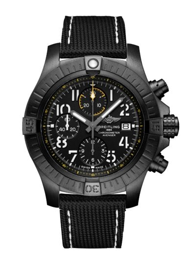  Shop Authentic Breitling Avenger Chronograph 45mm Night Mission Black Dial Black Nylon Strap Watch for Men - V13317101B1X1 - Luxxuri