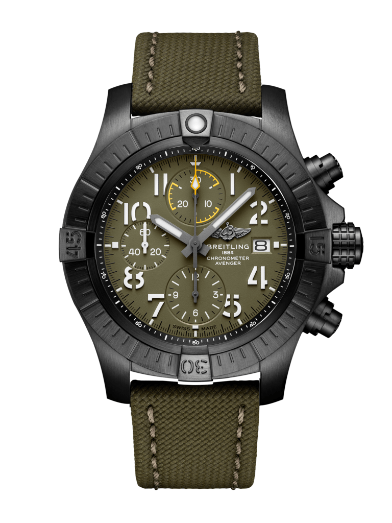  Shop Authentic Breitling Avenger Chronograph 45mm Green Dial Green Nylon Strap Watch for Men - V13317101L1X1 - Luxxuri