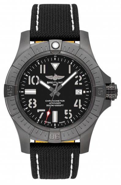  Shop Authentic Breitling Avenger Automatic 45 Seawolf Night Mission Black Dial Black Nylon Strap Watch for Men - V17319101B1X1 - Luxxuri
