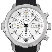  Shop Authentic IWC Aquatimer Chronograph White Dial Black Rubber Strap Watch for Men - IW376801 - Luxxuri
