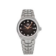  Shop Authentic Tag Heuer Link Quartz Diamonds Black Dial Silver Steel Strap Watch for Men - WBC131G.BA0649 - Luxxuri