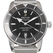  Shop Authentic Breitling Superocean Heritage B20 Automatic 46 Black Dial Silver Mesh Bracelet Watch for Men - AB2020121B1A1 - Luxxuri