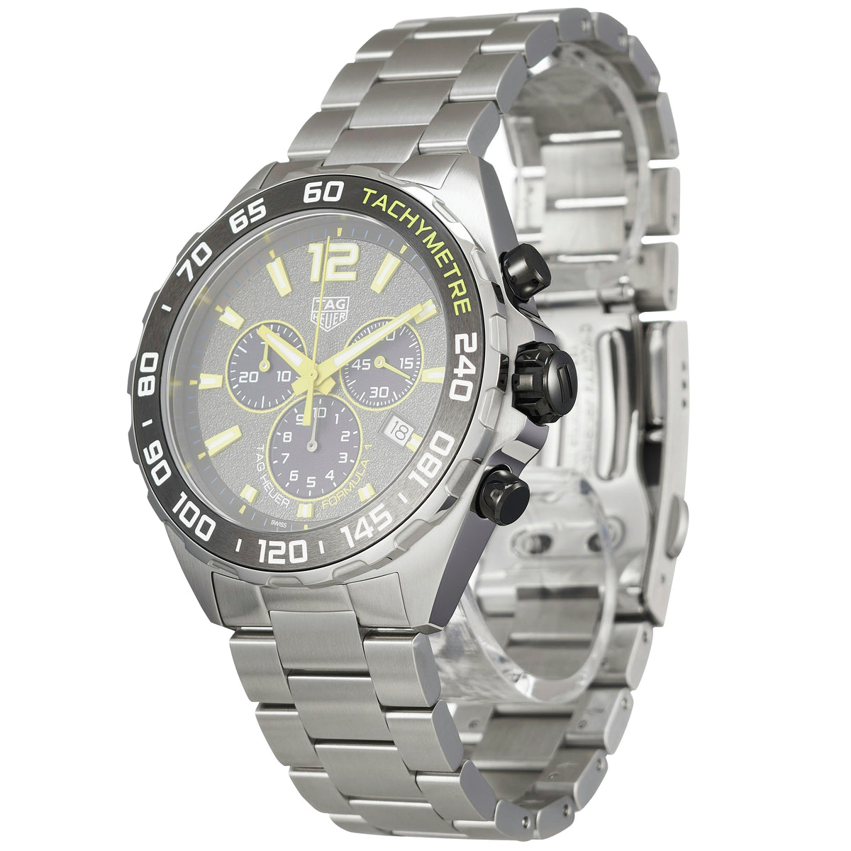  Shop Authentic Tag Heuer Formula 1 Chronograph Grey Dial Silver Steel Strap Watch for Men - CAZ101AG.BA0842 - Luxxuri