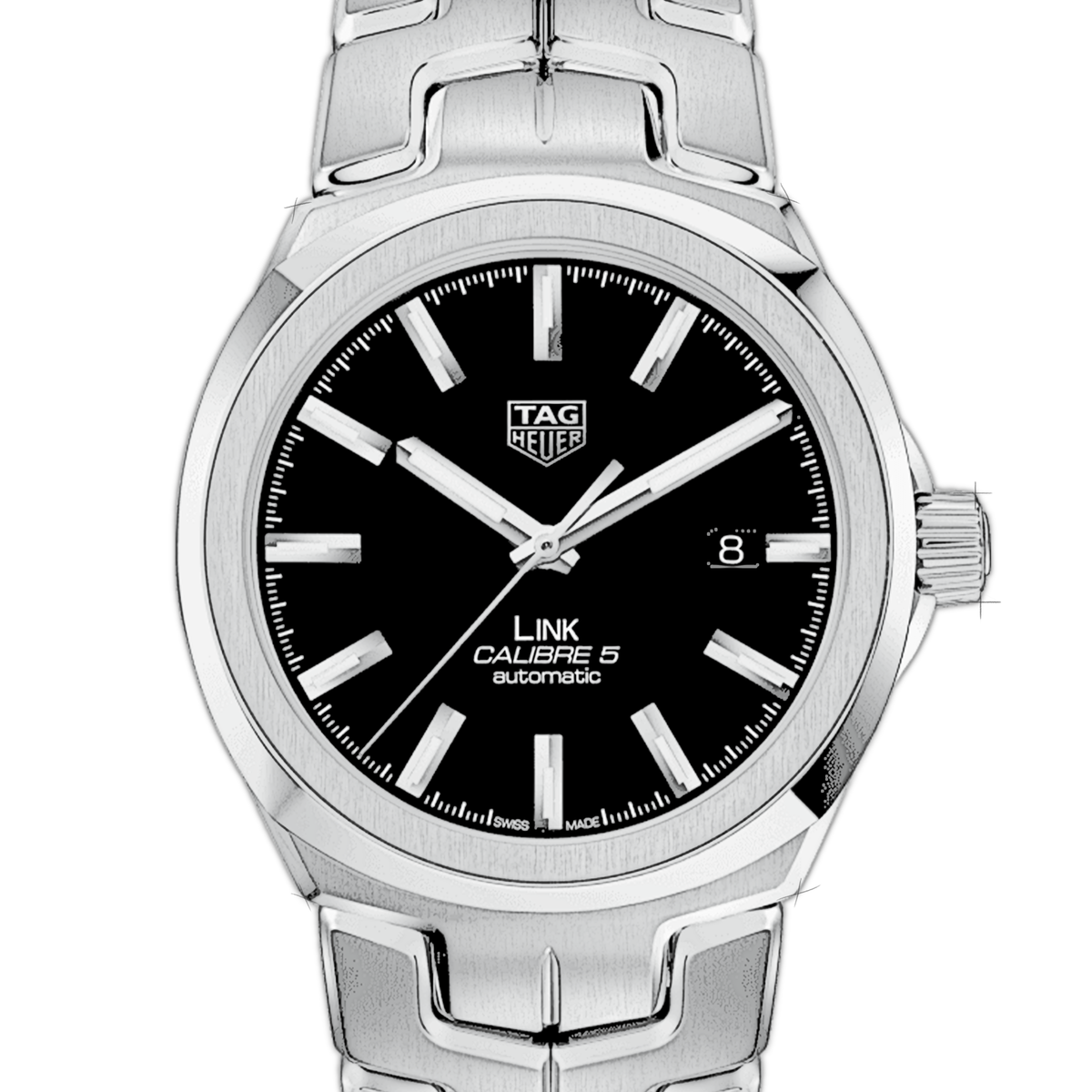  Shop Authentic Tag Heuer Link Quartz Black Dial Silver Steel Strap Watch for Women - WBC2110.BA0603 - Luxxuri