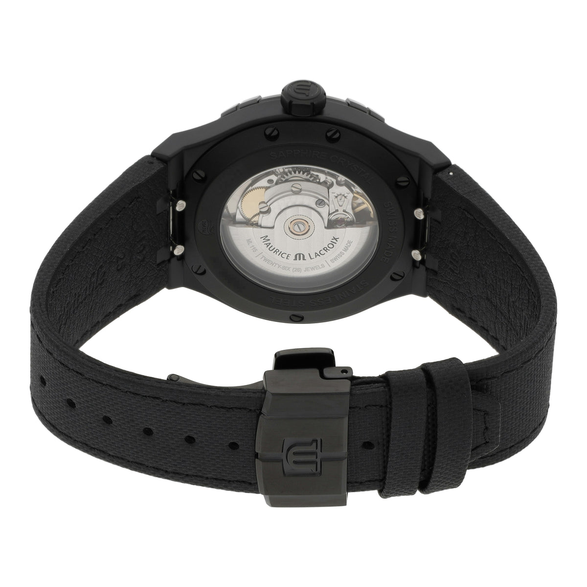  Shop Authentic Maurice Lacroix Automatic Date Black Dial Black Leather Strap Watch For Men - AI6008-PVB01-330-1 - Luxxuri