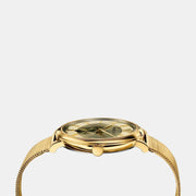  Shop Authentic Versace V Circle Quartz Gold Dial Gold Mesh Bracelet Watch For Men - VBQ070017 - Luxxuri