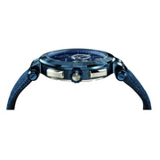  Shop Authentic Versace Aion Chronograph Blue Dial Blue Leather Strap Watch for Men - VBR070017 - Luxxuri