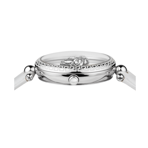  Shop Authentic Versace Palazzo Empire White Dial White Leather Strap Watch for Women - VCO010017 - Luxxuri