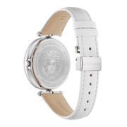  Shop Authentic Versace Palazzo Empire White Dial White Leather Strap Watch for Women - VCO010017 - Luxxuri