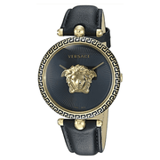  Shop Authentic Versace Palazzo Empire Black Dial Black Leather Strap Watch for Women - VCO020017 - Luxxuri