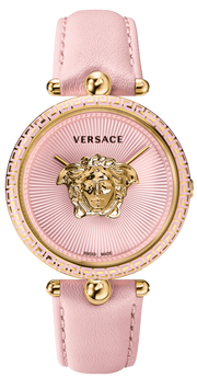  Shop Authentic Versace Palazzo Empire Pink Dial Pink Leather Strap Watch for Women - VCO030017 - Luxxuri