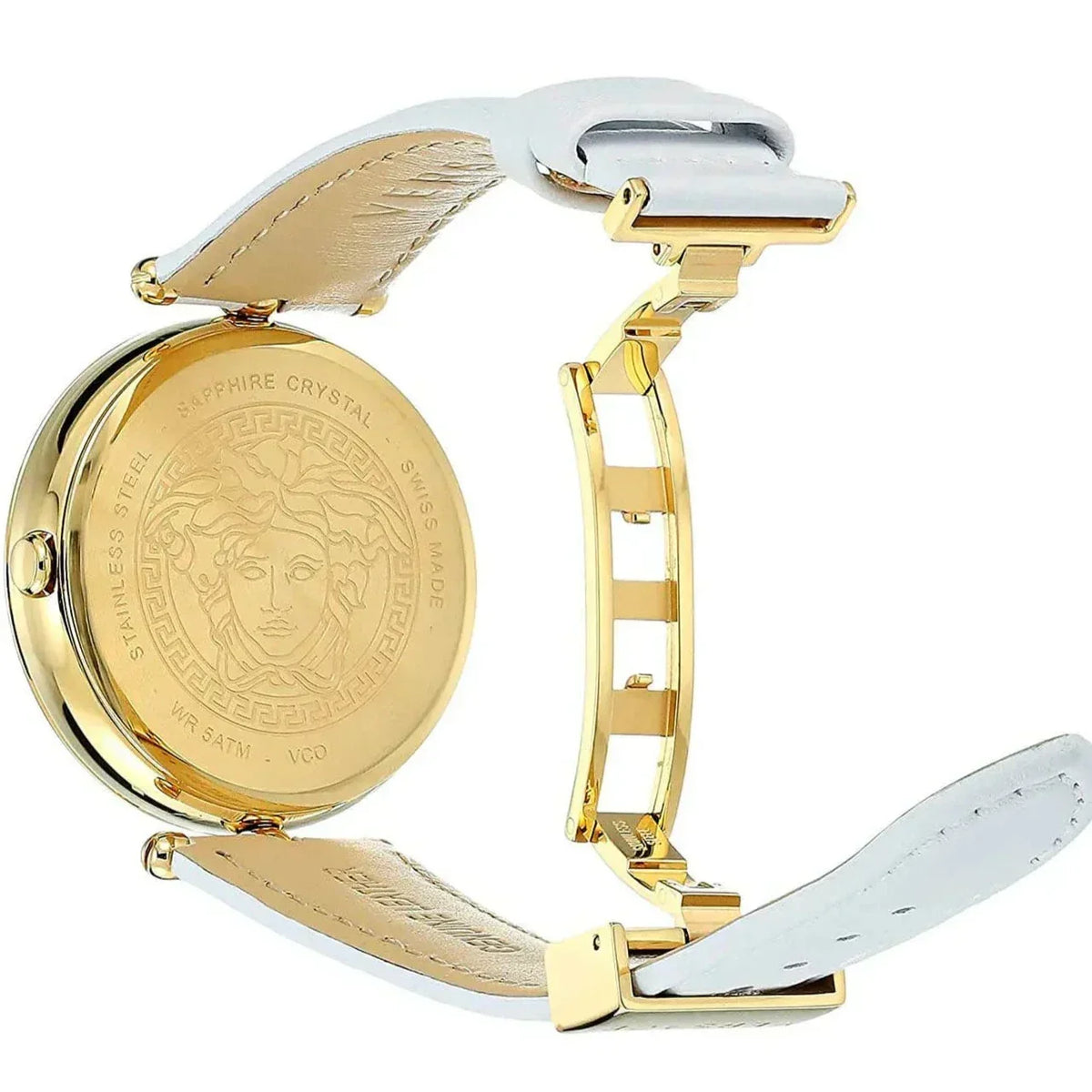  Shop Authentic Versace Palazzo Empire White Dial White Leather Strap Watch for Women - VCO040017 - Luxxuri
