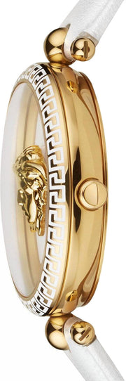  Shop Authentic Versace Palazzo Empire White Dial White Leather Strap Watch for Women - VCO040017 - Luxxuri
